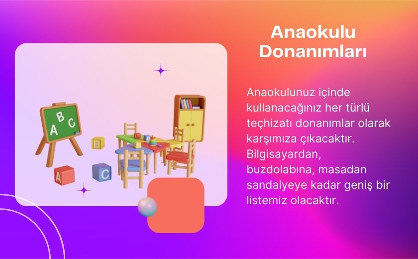 anaokulu malzemeleri fiyatları anaokulu donanımları
