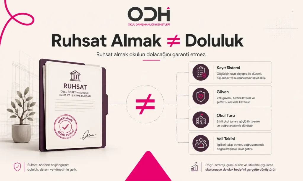 Ruhsat almanın öğrenci kaydı için tek başına yeterli olmadığını anlatan blog görseli