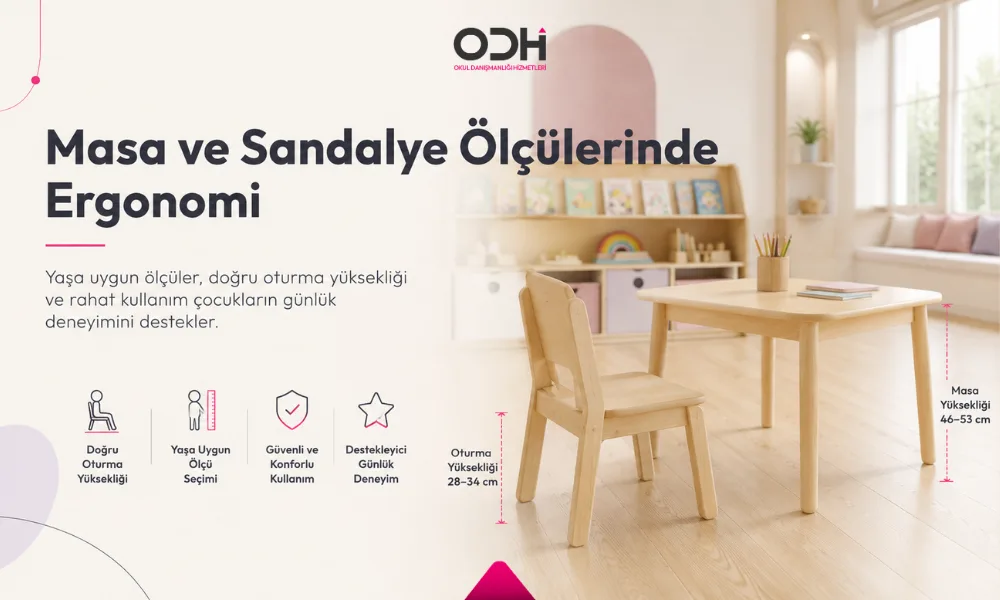 anaokulu mobilya seçimi anaokulu masa ve sandalye ölçüleri ve ergonomi