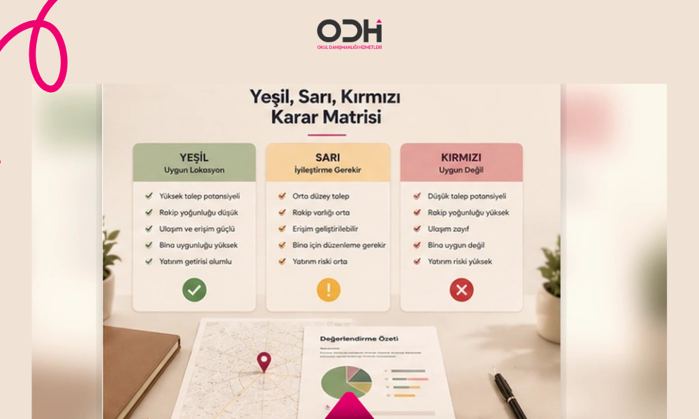anaokulu bölge analizi karar matrisi