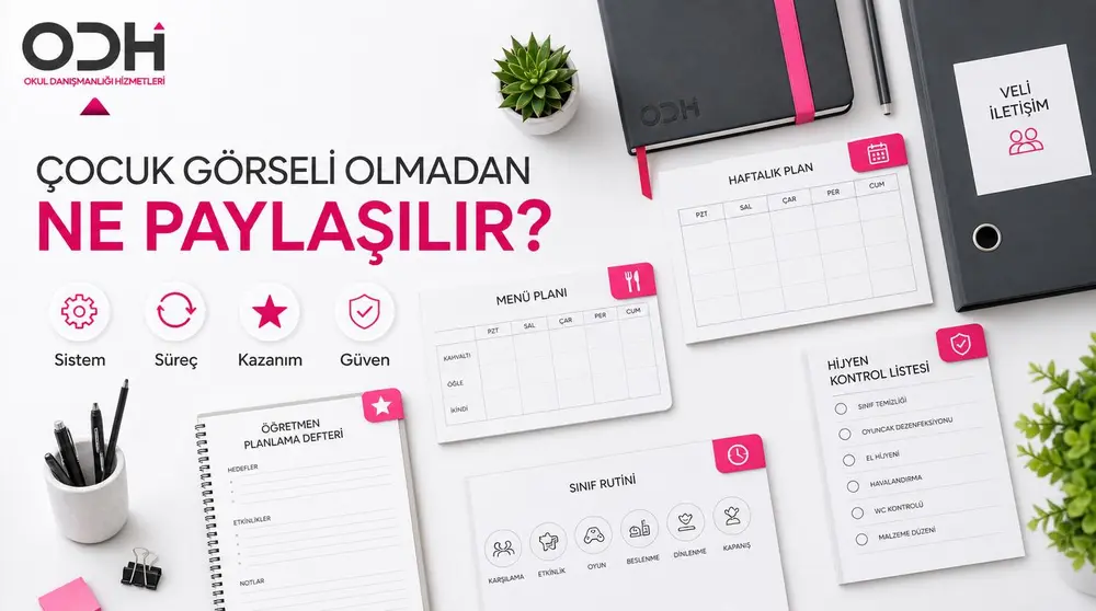 Çocuk görseli kullanmadan anaokulu sosyal medya ve içerik stratejisi
