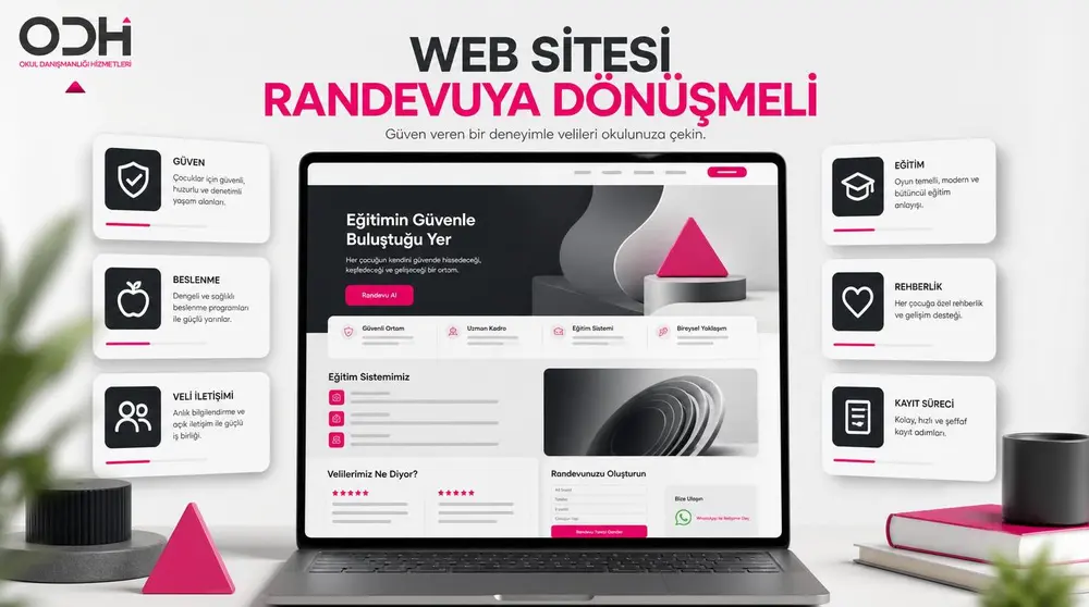 Anaokulu web sitesinin randevu ve kayıt dönüşümüne katkısı