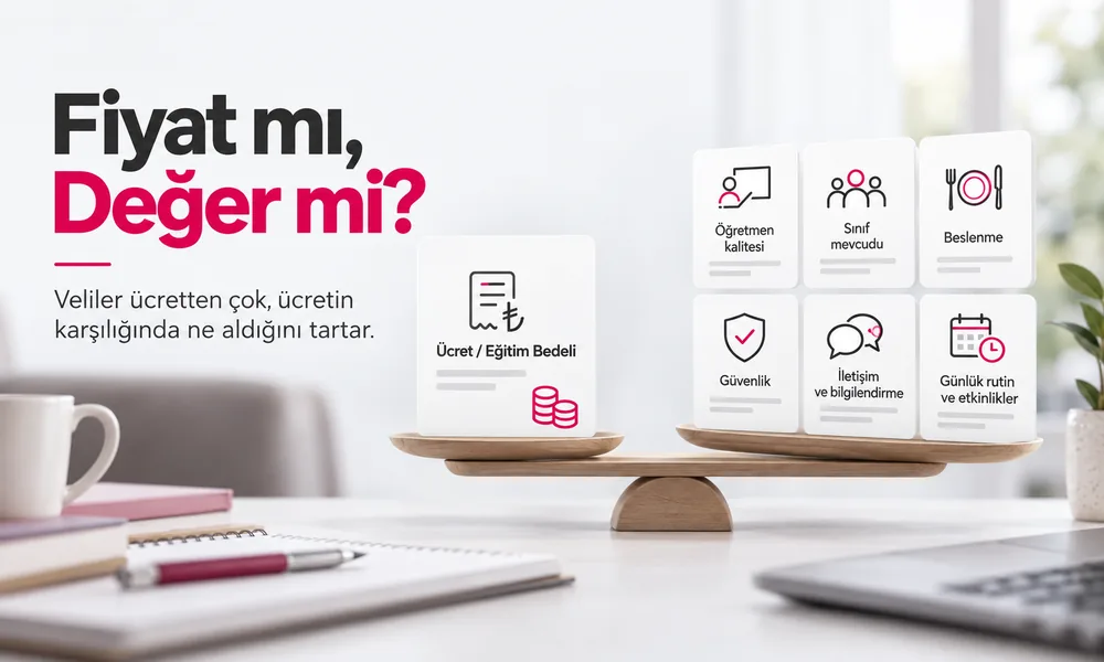Anaokulu ücretinde fiyat ve veliye sunulan değer karşılaştırması