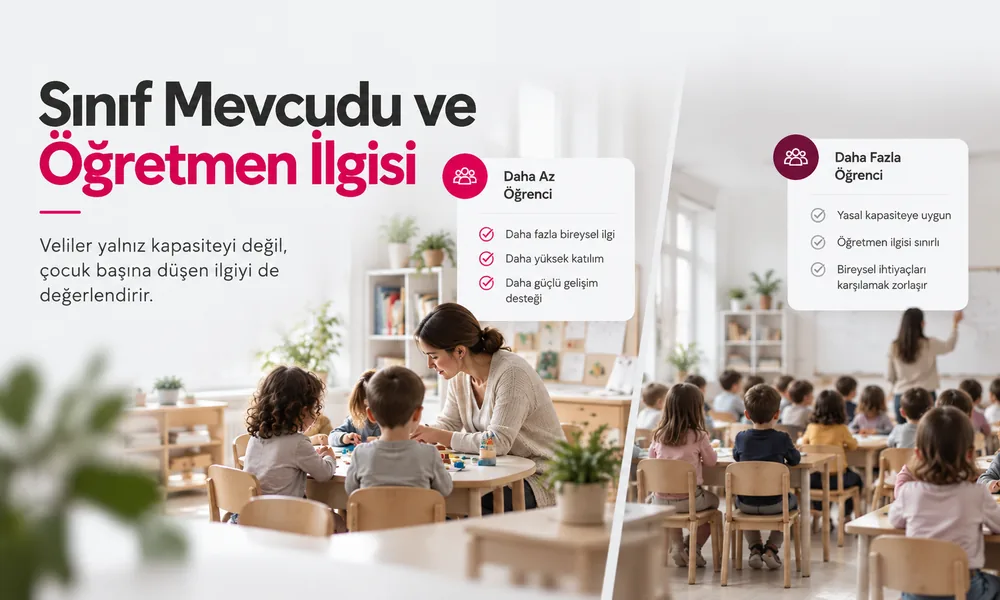 Anaokulu sınıf mevcudu ve öğretmen ilgisinin veli tercihine etkisi