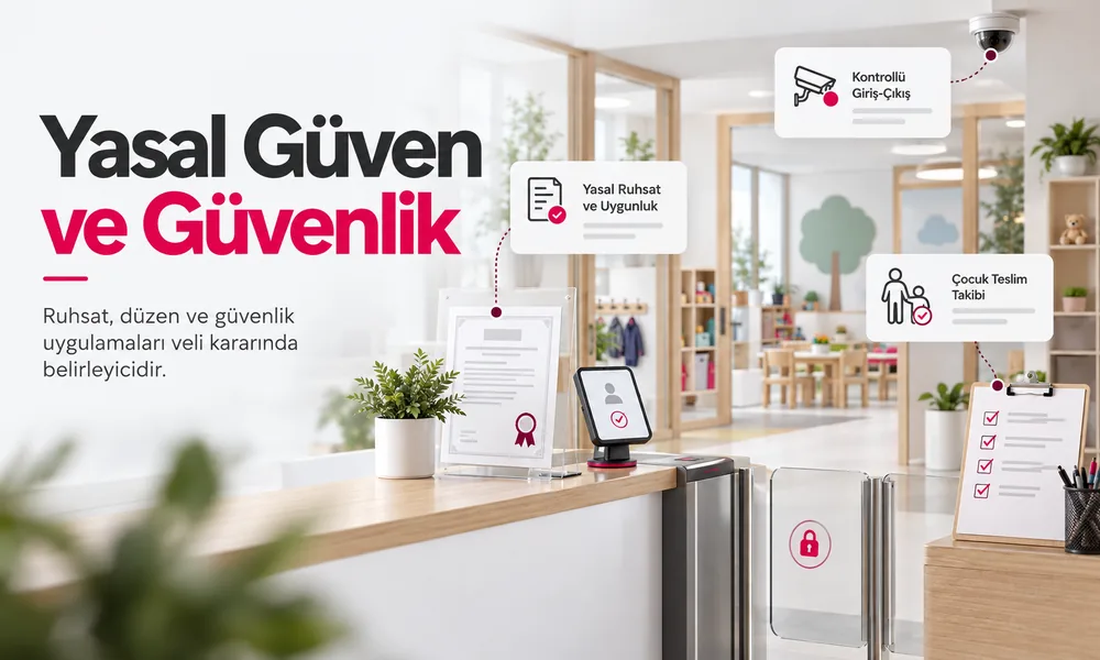Anaokulu ruhsatı, kontrollü giriş çıkış ve çocuk teslim güvenliği