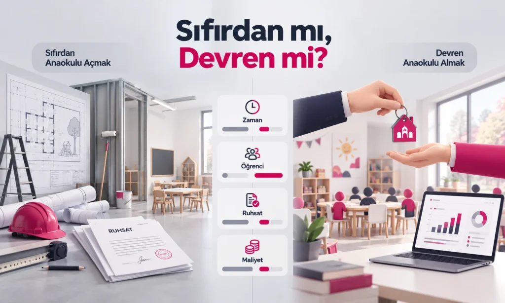 devren anaokulu almak mantıklı. mı sıfırdan açmak ile devren anaokulu açmak arasındaki farklar